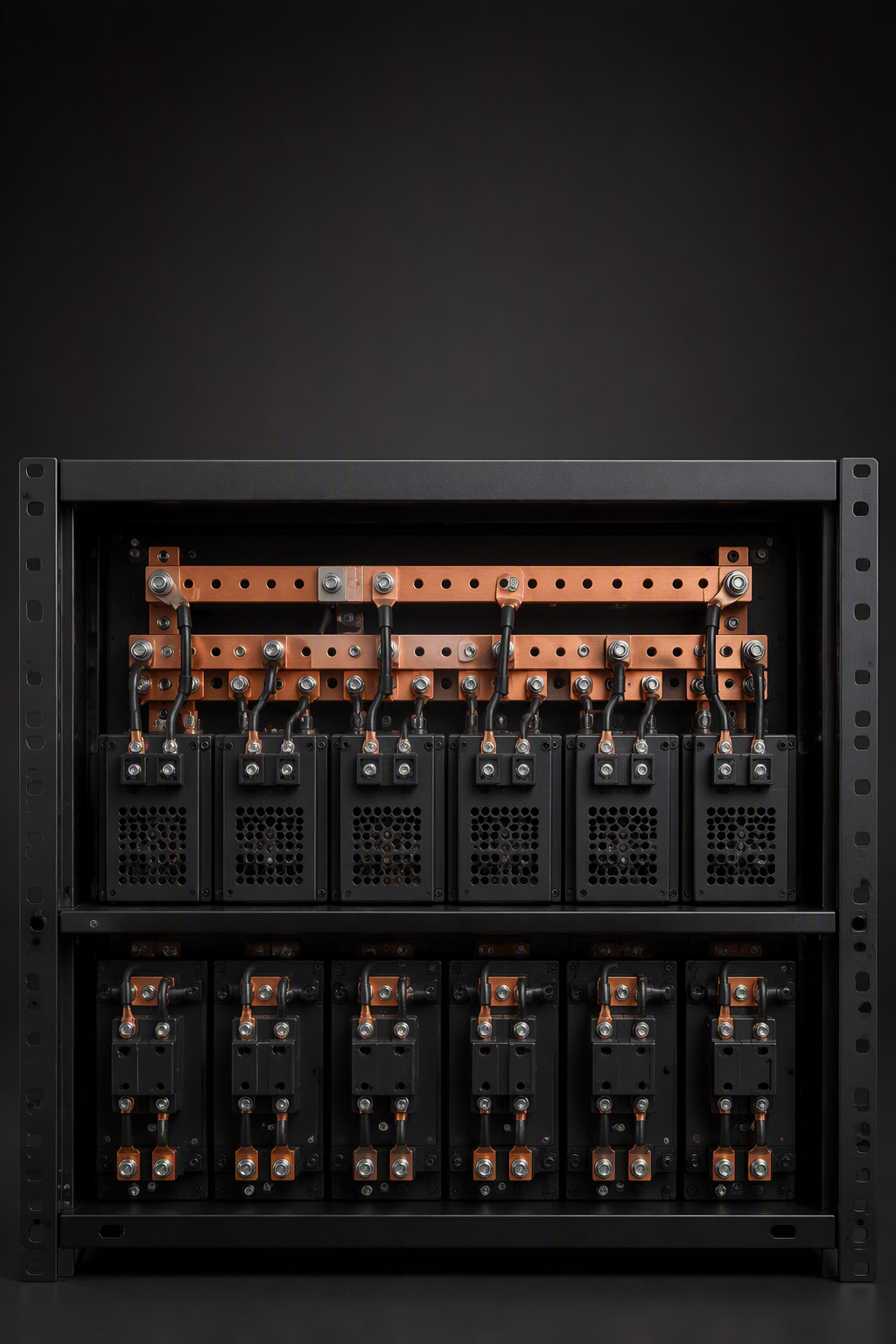 Assembled rack power shelf