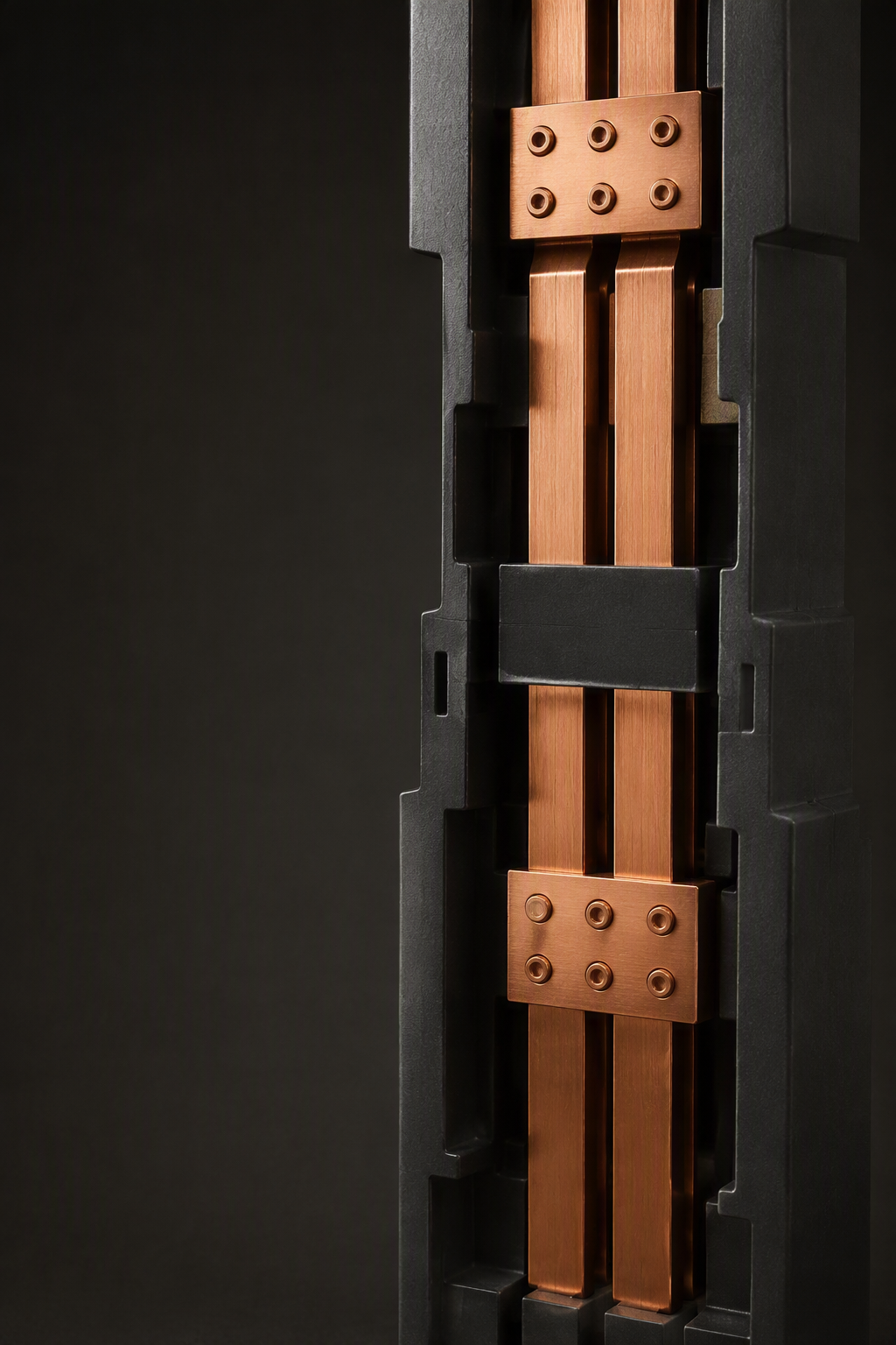 Cast resin busbar section